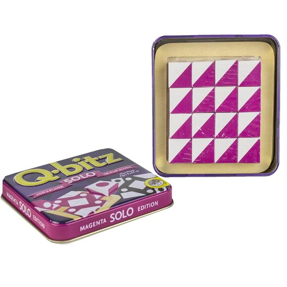 MindWare Q-bitz Solo Magenta Edition Game Tin Box Brain Game SEALED RARE 2012 - Picture 10 of 13